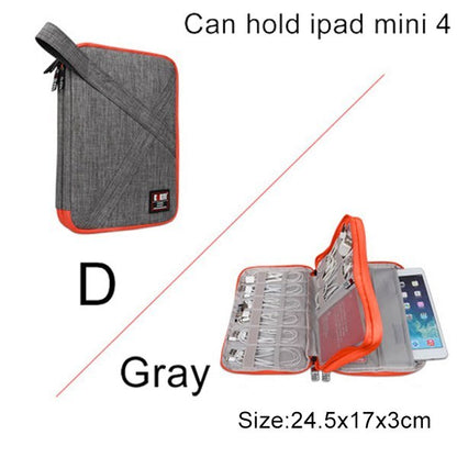 Compatible with Apple, BUBM Travel Universal Cable Organizer Electronics Accessories Cases Gadget Bag For USB, Phone, Charger and Cable, Fit for ipad