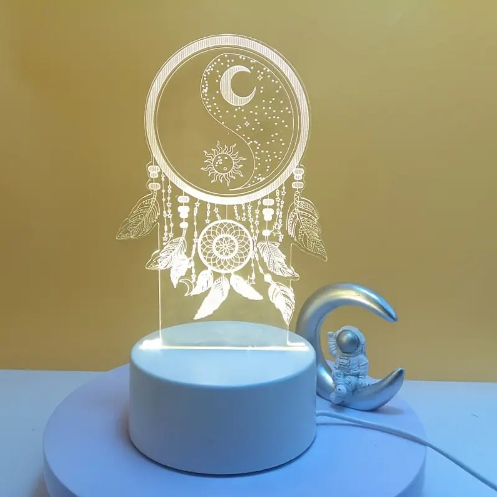 Dream catcher 3D Night Light 3D Optical Illusion Lamp_2