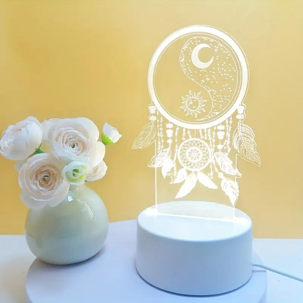 Dream catcher 3D Night Light 3D Optical Illusion Lamp_1