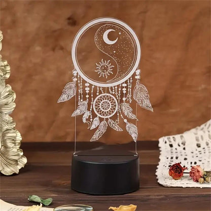 Dream catcher 3D Night Light 3D Optical Illusion Lamp_3