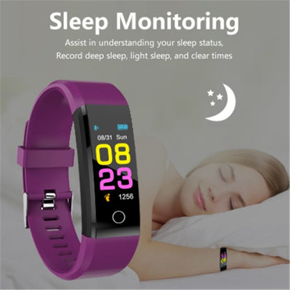 Screen Smart Wristband Heart Rate Monitor Fitness Activity Tracker 115plus Smart Band Color Blood Pressure Music Remote Control