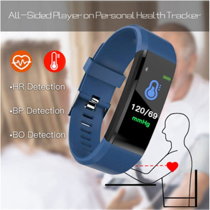 Screen Smart Wristband Heart Rate Monitor Fitness Activity Tracker 115plus Smart Band Color Blood Pressure Music Remote Control