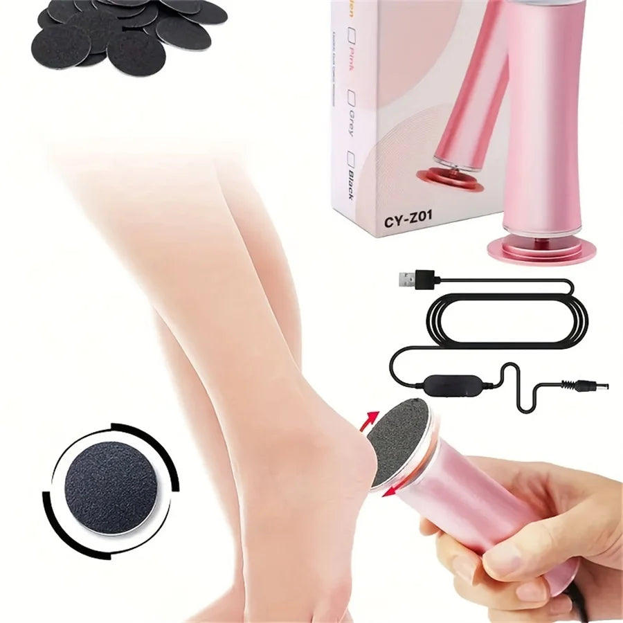 Electric Foot Callus Remover Electric Pedicure Machine Adjustable Speed with 60 Pieces Replacement Sandpaper Foot Pedicure