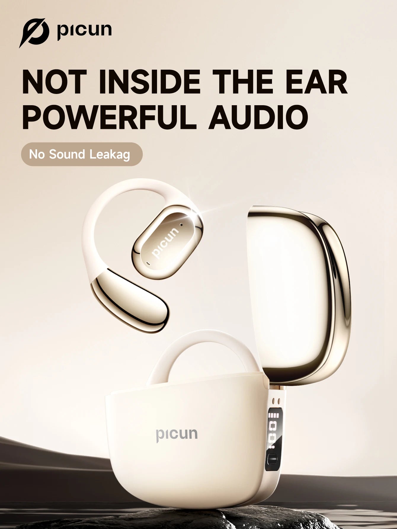 Picun H1S OWS Wireless Earphone Air Conduction Earphones Bluetooth 5.4 Surround Sound HD Calling Mic Ear Hook Sports Lightweight