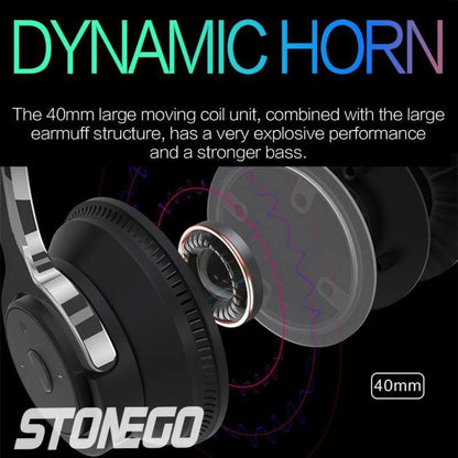 Foldable Stylish Bluetooth 5.1 Wireless Headphones with Microphone, Stereo Sound, for Tablets and Phones