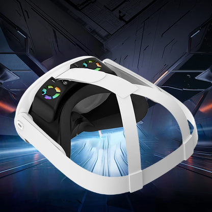 VR Cooling Fan For Meta Quest 3 Rechargeable VR Headset Air Circulation with Breathable Facial Interface Face Cover RGB Light