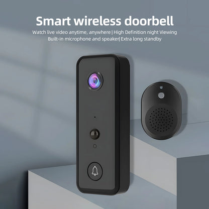 Video Doorbell Camera Wireless with Chime Ringer Battery Powered Smart AI PIR Human Detection IP65 Waterproof 2.4G WiFi 2-Way Au