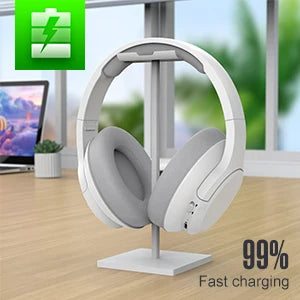 Bluetooth Wireless Over-Ear Headphones with 48H Playtime and with Microphone, HiFi Stereo Foldable Lightweight Headphones for de