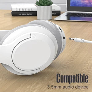 Bluetooth Wireless Over-Ear Headphones with 48H Playtime and with Microphone, HiFi Stereo Foldable Lightweight Headphones for de