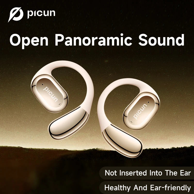 Picun H1S OWS Wireless Earphone Air Conduction Earphones Bluetooth 5.4 Surround Sound HD Calling Mic Ear Hook Sports Lightweight