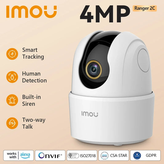 IMOU Ranger 2C 4MP Home Wifi Security Camera Human Detection Motion Detection Surveillance Wireless IP Camera Smart Tracking