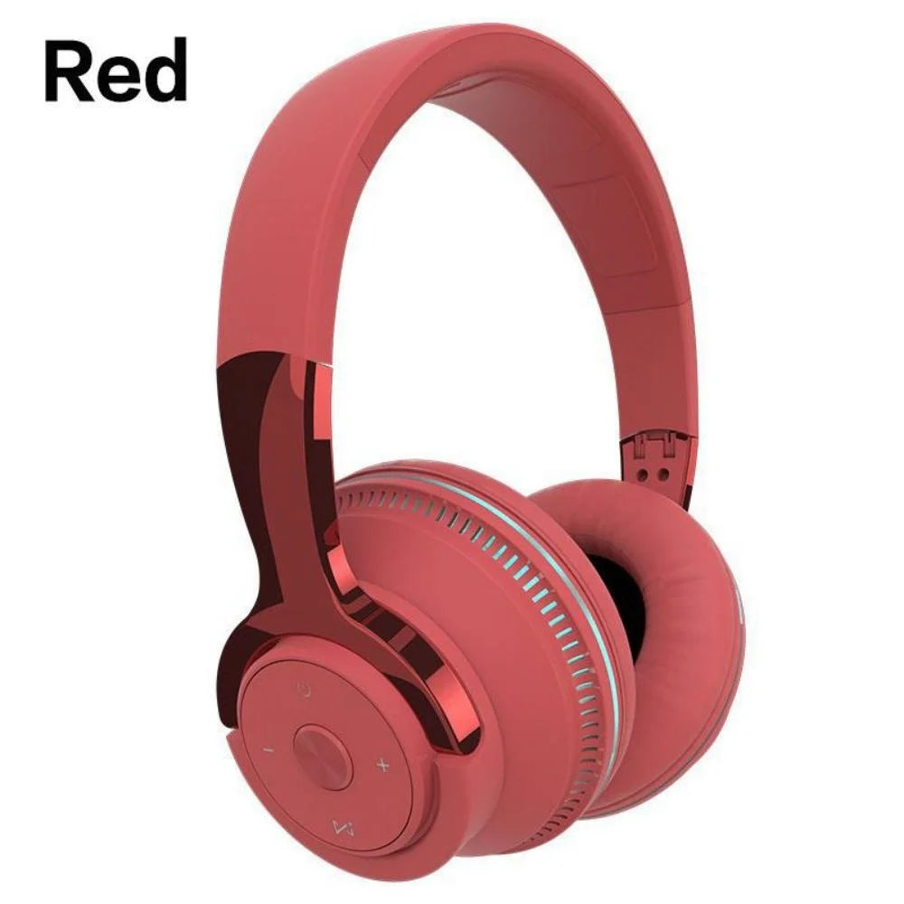 Foldable Stylish Bluetooth 5.1 Wireless Headphones with Microphone, Stereo Sound, for Tablets and Phones