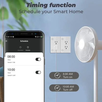 Melery Zigbee Tuya Smart US Electrical Plug 16A Wall Socket Tempered Glass Panel Outlet Timing smart Life App Google Home Alexa