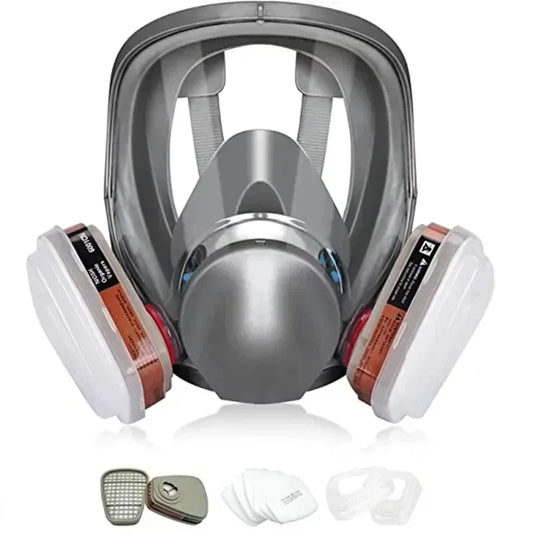 6800 Anti-Fog Gas Mask, Industrial Paint Spray Vaccination Safety Work Dust Filter Full Face Protection with Formaldehyde