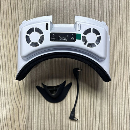 VR Cooling Fan Face Cover Facial Interface Radiator with RGB Light Cool Mask with Anti-Leakage Nose Pad for Meta Quest 3