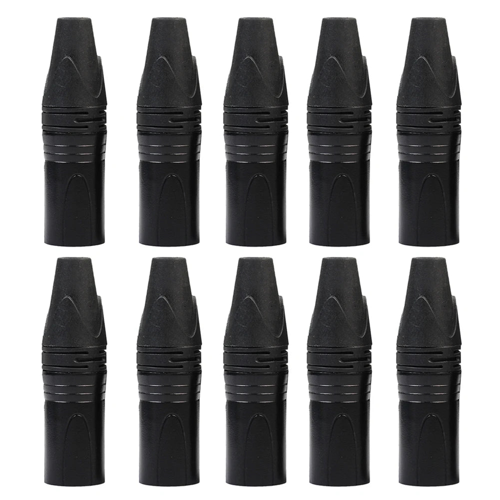 10pcs 3Pin XLR Audio Cable Connector MIC Male Plug Female Jack Professional Microphone Wire Connector Power Adapter