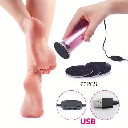 Electric Foot Callus Remover Electric Pedicure Machine Adjustable Speed with 60 Pieces Replacement Sandpaper Foot Pedicure