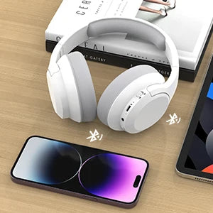 Bluetooth Wireless Over-Ear Headphones with 48H Playtime and with Microphone, HiFi Stereo Foldable Lightweight Headphones for de