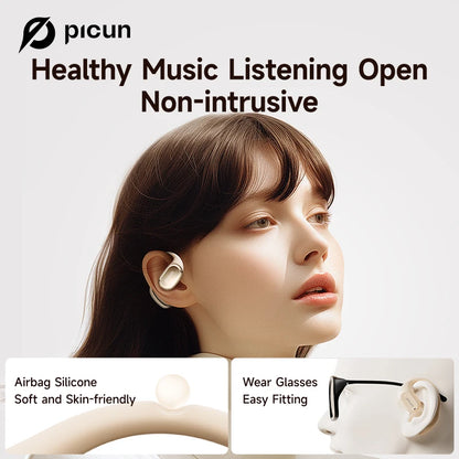 Picun H1S OWS Wireless Earphone Air Conduction Earphones Bluetooth 5.4 Surround Sound HD Calling Mic Ear Hook Sports Lightweight