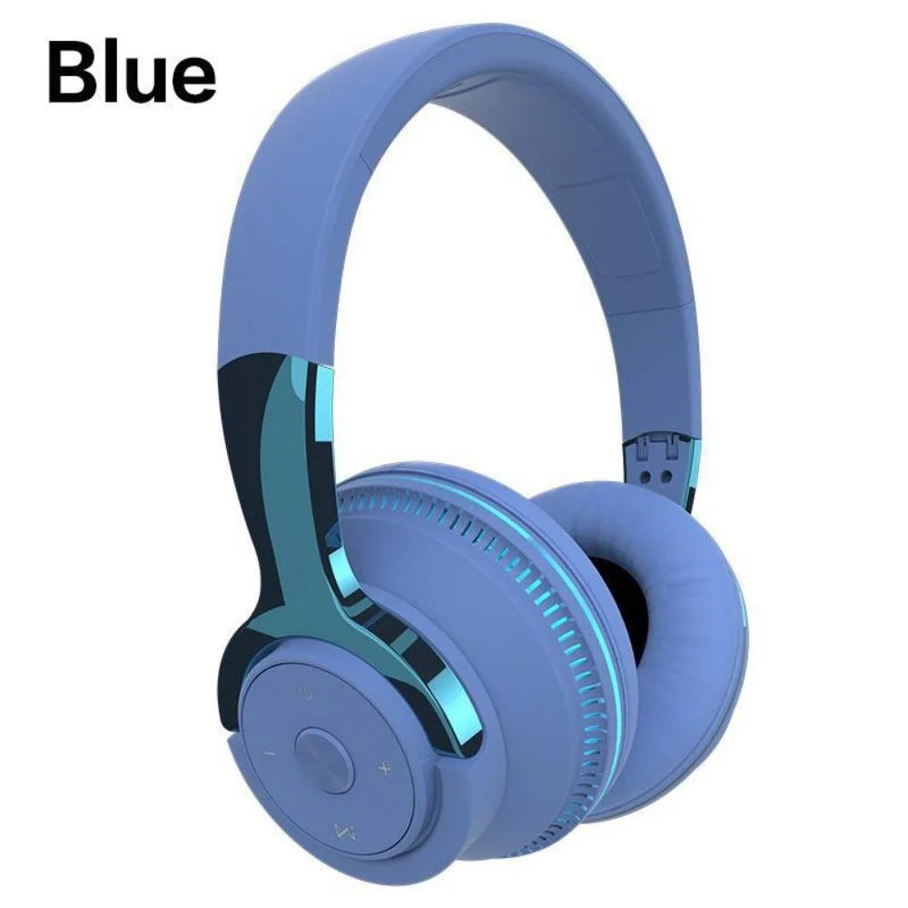 Foldable Stylish Bluetooth 5.1 Wireless Headphones with Microphone, Stereo Sound, for Tablets and Phones