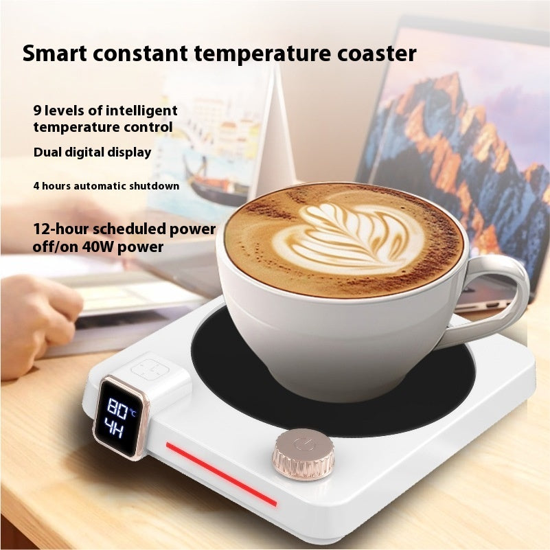 Instant Hot Timing Thermal Cup Pad Coffee Heating Coaster Winter Kithchen Gadgets