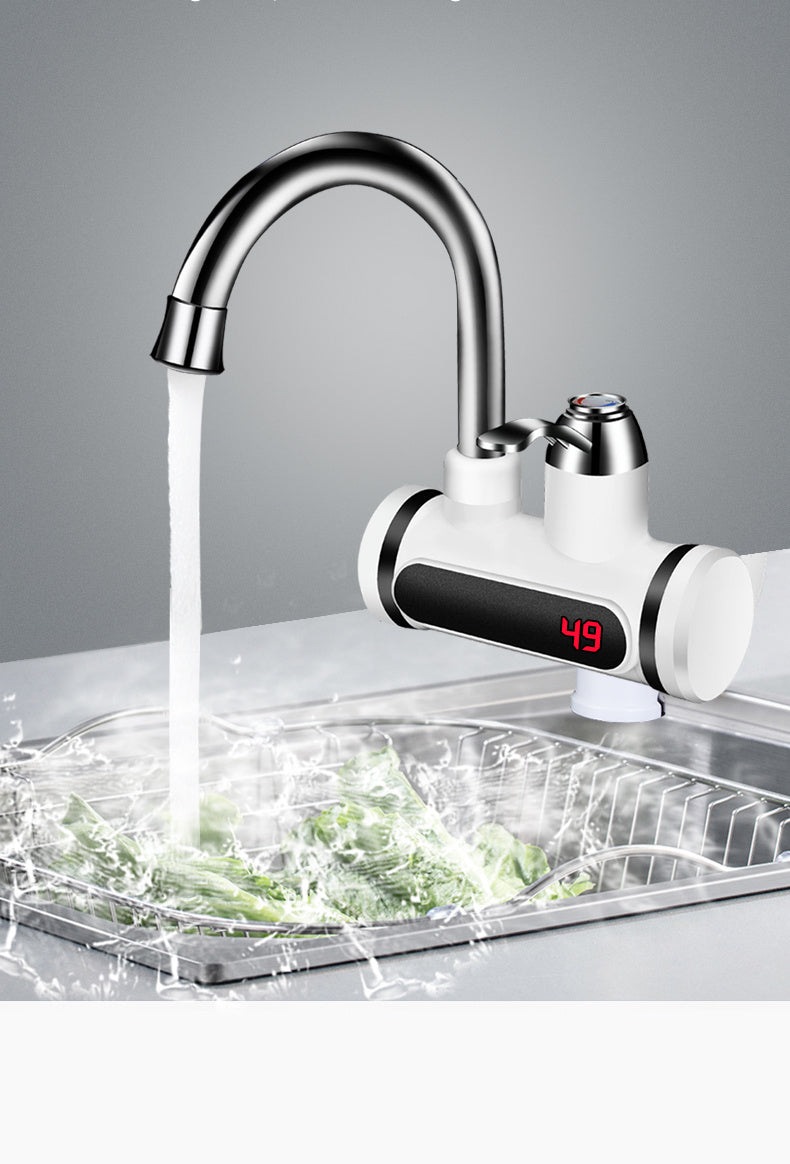 Kitchen Electric Water Tap  Water Heater Temperature Display Cold Heating Faucet Hot Water Faucet Heater